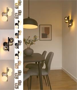 Triple Globe Glass Wall Light - 3 Finishes