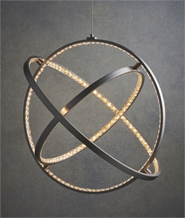 Contemporary Triple Hoop LED Pendant