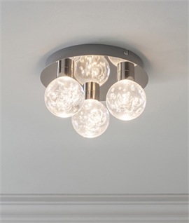 Modern LED Bathroom Semi-Flush Ceiling Light