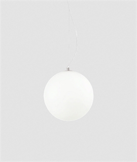 Etched Glass Globe Pendant Light - 3 Sizes