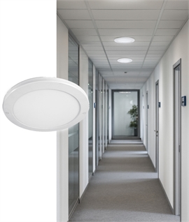 Flush Round Slim 330mm White Ceiling Light with 30w LED 