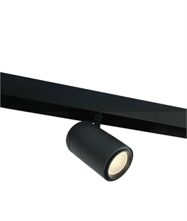 Black 30w LED Tubular Spotlight for Magnetic Track - DALI Compatible