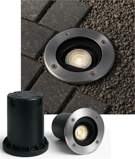 Versatile Buried Uplight: Adjustable Design with Internal Tilt for Targeted Illumination