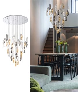 Folded Glass Shade 32 Flex Cluster Pendant - Dia 1200mm