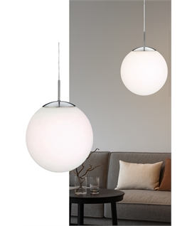 Bauhaus Opal Glass Globe Pendant Light - Diameter 35cm Bauhaus Opal Glass Globe Pendant Light - Diameter 35cm