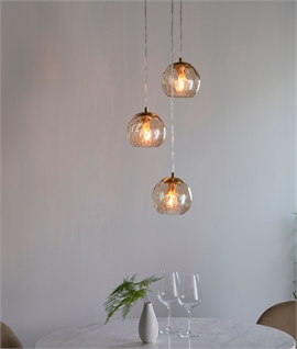 Champagne Glass Cluster Pendant Light with 3 or 5 Lights
