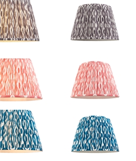 400mm Pleated Fabric Shade - 3 Colour Options
