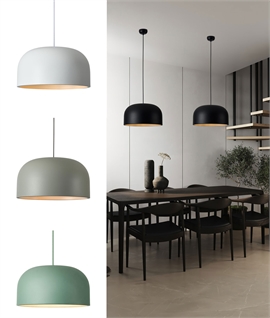 Scandi-Style Dome Pendant in 4 Colours - 43cm Diameter