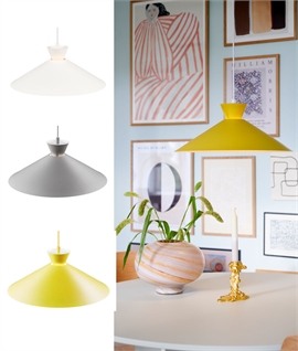 Cone Light Pendant 45cm - Yellow, White, Grey or Black