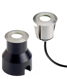 Compact 45mm LED Groundlight - IP68 Rated and 316 Marine Stainless Steel