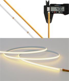 4W Ultra Slim COB White LED Tape Dotless 4mm wide 5m roll