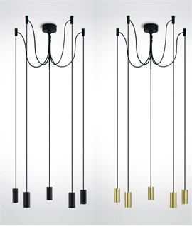 5 Flex Spider Pendant for Decorative Lamps - Black or Brass