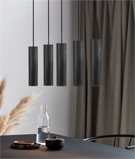 Nordic 5 Light Bar Pendant - Ash Wood and Matt Metal Shades