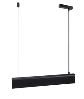Black Linear Suspended Pendant - 500mm Wide