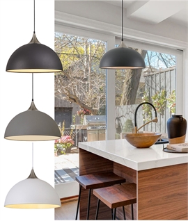 Dome Metal Pendant Light - 380mm or 500mm