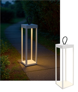 Rechargeable LED Patio Lantern Light - Portable, 50cm White 