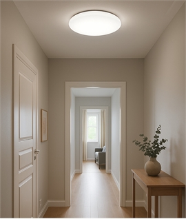 Round LED Ceiling Mounted Light - CCT & Dimmable via Remote 