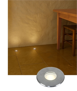 316L Stainless LED Marker Light for Recessing into Stone, Tile, Bathroom & Outdoor Use