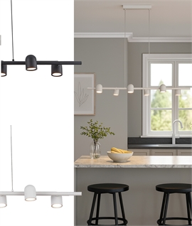 Linear 6 Light Suspended Spotbar Pendant - 2 Finishes