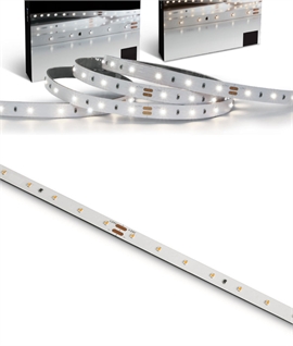 4.8W per Metre White LED Tape Light - 70 LEDs per Metre - 8mm Wide - 5m Reel