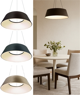 Modern LED Circular Pendant - Deep Flared Shade Dia 600mm