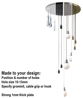 Customisable 35cm Round Ceiling Rose with Bespoke Hole Configuration