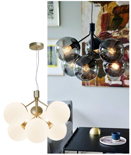 Multiple Globe Hanging Pendant Light - 6 Shades