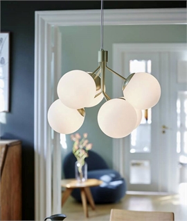 6 Globe Hanging Pendant Light