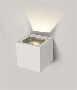 Cube LED Wall Light IP65 - Directed Light, Down or Up Mounting