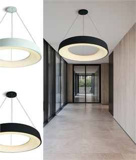Modern 780mm Wire-Suspended Circular LED Pendant Light – 80w