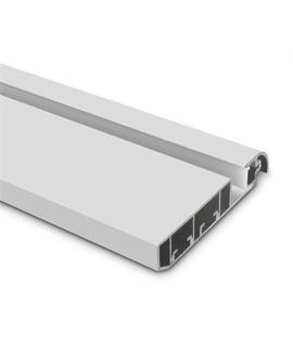 LED Skirting Board Profile - 80mm Aluminium with Opal Diffuser