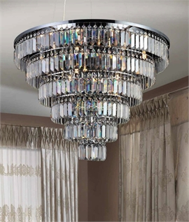 Large Multi-Layered Crystal Pendant Diameter 800mm