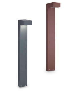 Low Glare Aluminium Light Bollard at 800mm - 5 Powder-Coated Finishes