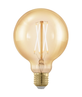 E27 95mm Candle Glow LED Filament Globe Lamp - 320 Lumens