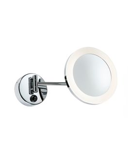 3x Magnified LED Vanity Wall Mirror On Adjustable Arm