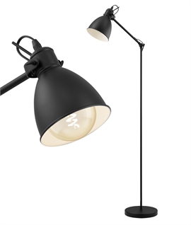 Vintage Styled Adjustable Black Floor Lamp