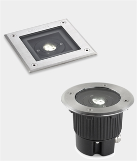 Pro HD Compact LED Recessed Ground Uplights - 316 Grade Stainless Steel