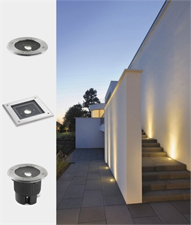 Pro HD Compact LED Recessed Ground Uplights - 316 Grade Stainless Steel