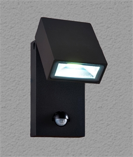 Stylish Adjustable Exterior Wall Mounted LED Floodlight with Movement Sensor