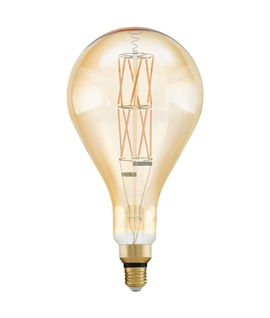 E27 LED Pear Shape Cross Filament Lamp H:305mm
