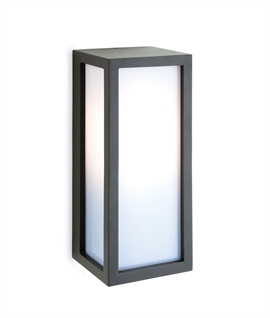 Exterior Box Wall Light with Opal Diffuser