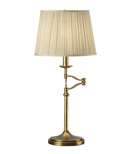 Antique Brass Swing Arm Table Lamp