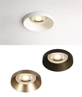 Architectural Recessed GU10 Downlight with Interchangeable Bezels and Trims