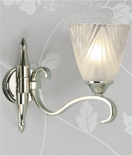 Etched Glass Art Deco Wall Light