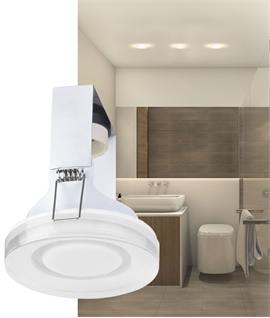Sealed Low-Glare LED Bathroom Downlights That Glow - Mains GU10 Bulbs