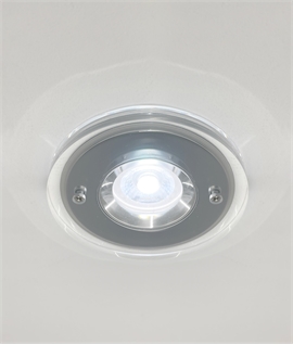Decorative Sealed Downlight for Bathrooms - IP65 Acrylic and Chrome Downlight