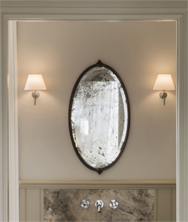Bathroom Safe Wall Light & Glass Coolie Shade