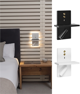 LED Backlit Bedside Light with Adjustable Reading Light