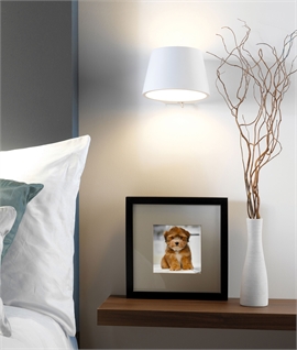 Bedside Wall Light in Natural Plaster with Switch 