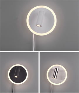 Dual Function Bedside Reading Light and Wall Light in One